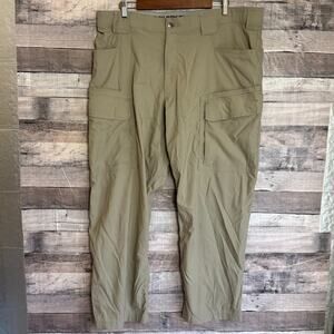 Duluth Trading Mens Flex Dry on the Fly Pants 40x30 Tan Hiking Outdoors Cargo